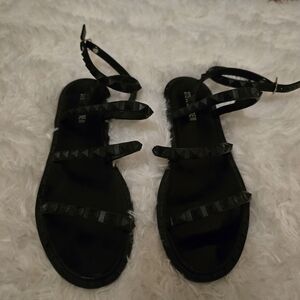 Steve Madden Black Strappy Sandals